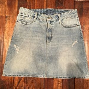 Lightly Distressed Jean Skirt